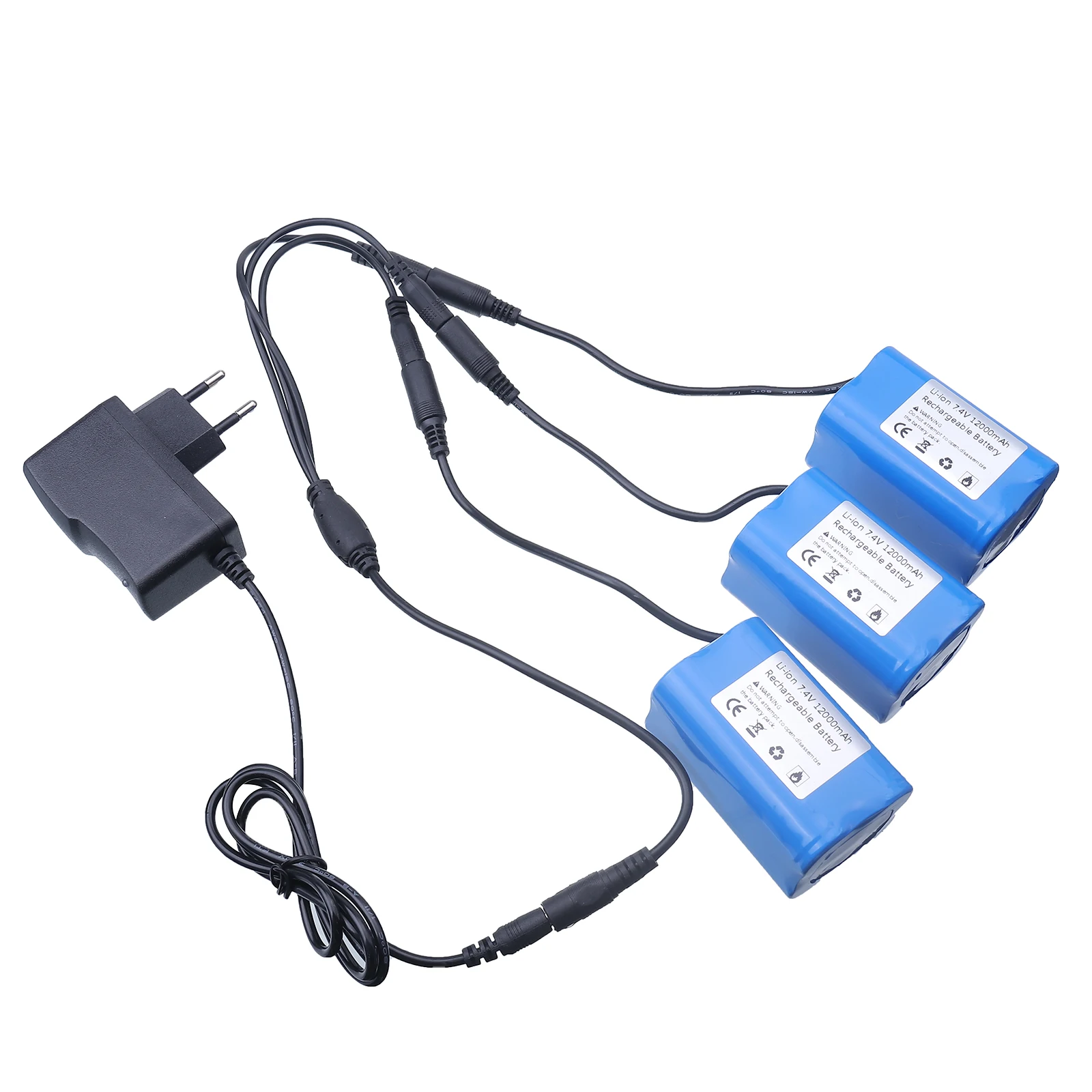 Fish Finder Charger - بطارية 7.4 فولت 12000 مللي أمبير