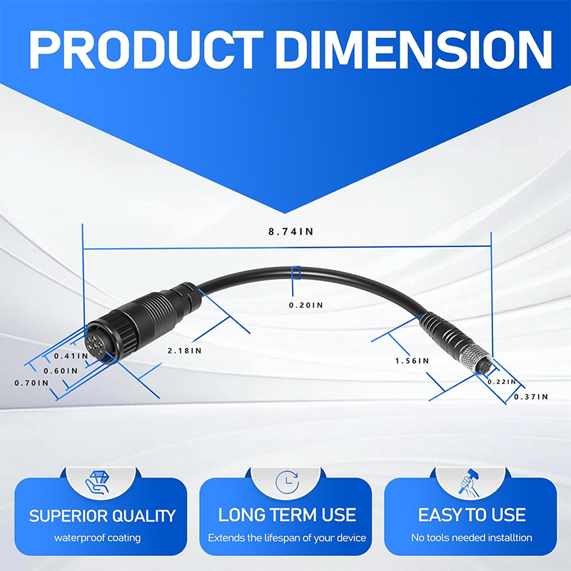 كابل محول MKR-US2-1 عالمي لسون - مراجعة Fish Finder Cable وسعره